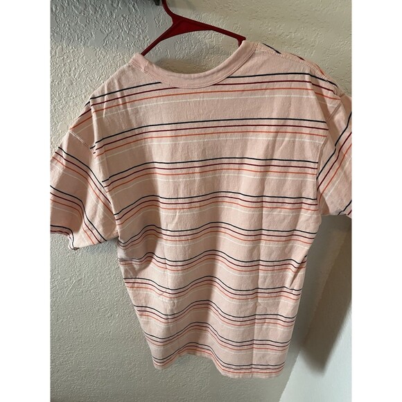 Nike Pink Striped T Shirt Medium - Picture 3 of 4